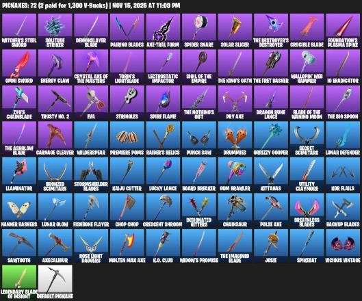 [PC/PSN/XBOX] | 70 skins | Take The L | Royale Knight | The Reaper | Elite Agent | Blue Squire | Lara Croft | Darth Vader | Malik | Joey | #EPO8652 — image 3