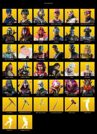 [PC/PSN/XBOX] | 122 skins | Take The L | OG STW | Omega | Warpaint | Trailblazer | Rogue Agent | Rose Team Leader | Drift | #JIU1511 — image 1