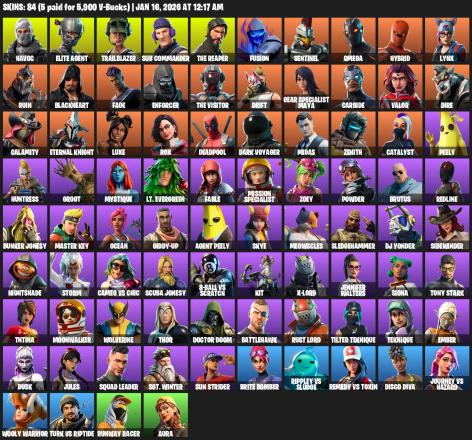 [PC/XBOX] | 84 skins | Take The L | The Reaper | Elite Agent | Omega | Havoc | Trailblazer | Sub Commander | Fusion | Sentinel | Hybrid | #EEG3769 — image 2