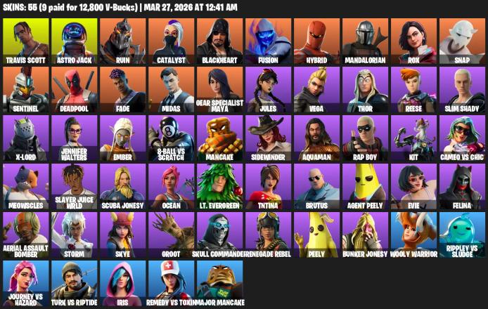[PC/PSN] | 55 skins | Travis Scott | Astro Jack | Ruin | Catalyst | Blackheart | Fusion | Hybrid | Mandalorian | Rox | Snap | Sentinel | #ZNS4994 — image 2