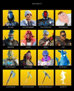 [PC/XBOX] | 95 skins | Leviathan Axe | Sultura | Blizzard Bomber | The Foundation | Peter Griffin | Omegarok | Valeria | Ronin | Joey | #JXN4710 — Fortnite account listing