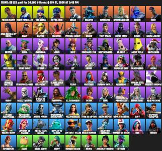 [PC/PSN/XBOX] | 88 skins | 550 V-bucks | Travis Scott | Point Patroller | Neo Versa | Astro Jack | Midas | Deadeye | Omegarok | #NTW4217 — Fortnite account listing