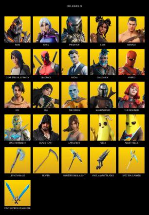 [PC/PSN/XBOX] | 95 skins | Leviathan Axe | Lara Croft | Ruin | Torin | Predator | Luxe | Menace | Gear Specialist Maya | Deadpool | Midas | #QFK5704 — image 1