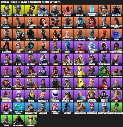 [PC/PSN/XBOX] | 93 skins | Take The L | The Reaper | Elite Agent | Omega | Rogue Agent | Frozen Raven | A.I.M. | Deadpool | Enforcer | #FFG2407 — image 2