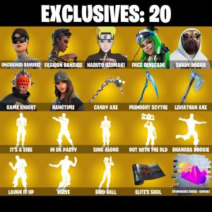 (PC/PSN/XBOX) 340 SKINS 🍒 Renegade Raider 🍒 Unchained Ramirez 🍒 Fashion Banshee 🍒 Naruto Uzumaki 🍒 FNCS Renegade 🍒 Shady Doggo 🍒 2200 V-Buck PARENTAL CONTROL — Fortnite account listing