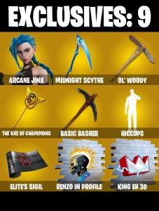 (PC/PSN/XBOX) 238 SKINS 🍒 Renegade Raider 🍒 Master Chief 🍒 Arcane Jinx 🍒 Zeus 🍒 Hades 🍒 Spectra Knight 🍒 Peter Griffin 🍒 Valeria 🍒 0 V-Buck PARENTAL CONTROL — Fortnite account listing