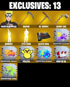 (PC/PSN/XBOX) 226 SKINS π Naruto Uzumaki π Zeus π Malik π Kymera π Hades π Spectra Knight π Snap π Joey π Kado Thorne π 2650 V-Buck PARENTAL CONTROL β Fortnite account listing