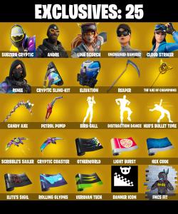 (PC/PSN/XBOX) 209 SKINS 🍒 Renegade Raider 🍒 Master Chief 🍒 Subzero Cryptic 🍒 Andre 🍒 Lina Scorch 🍒 Unchained Ramirez 🍒 350 V-Buck PARENTAL CONTROL — Fortnite account listing