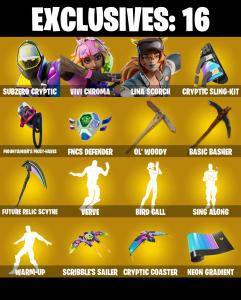 (PC/PSN/XBOX) 162 SKINS / Subzero Cryptic ๐ฐ Vivi Chroma ๐ฐ Lina Scorch ๐ฐ Zeus ๐ฐ Paradigm (Reality-659) ๐ฐ Renzo the Destroyer ๐ฐ 300 V-Buck PARENTAL CONTROL โ Fortnite account listing