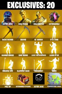 (PC/PSN/XBOX) 100 VB) 310 SKINS ๐ Renegade Raider ๐ Aerial Assault Trooper ๐ Astro Jack ๐ Gold Midas ๐ Gold Brutus ๐ Era ๐ PARENTAL CONTROL โ Fortnite account listing