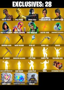 (PC/PSN/XBOX) 289 SKINS 🍒 Travis Scott 🍒 Gold Midas 🍒 Snake Eyes 🍒 Pitch Patroller 🍒 Keri Commander 🍒 FNCS 3:1 Champion 🍒 150 V-Buck PARENTAL CONTROL — Fortnite account listing