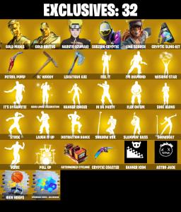 (PC/PSN/XBOX) 325 SKINS 🍒 Gold Midas 🍒 Gold Brutus 🍒 Naruto Uzumaki 🍒 Subzero Cryptic 🍒 Lina Scorch 🍒 Era 🍒 Predator 🍒 200 V-Buck PARENTAL CONTROL — Fortnite account listing