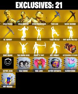 (PC) 275 SKINS♠️ Gold Midas ♠️ Gold Brutus ♠️ Gold Meowscles ♠️ The Origin ♠️ Blackheart ♠️ Predator ♠️ The Ageless ♠️ Omegarok ♠️ Gear Specialist Maya ♠️ 400 V-Buc — Fortnite account listing