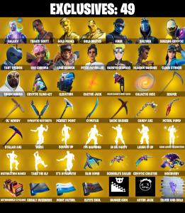 (PC/PSN/XBOX) 264 SKINS π Galaxy π Travis Scott π Gold Midas π Gold Brutus π Fixer π Sultura π Subzero Cryptic π Tart Tycoon π 0 V-Buck PARENTAL CONTROL β Fortnite account listing