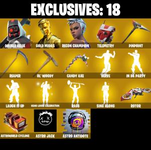 (PC/PSN/XBOX) 248 SKINS 🍒 Renegade Raider 🍒 Aerial Assault Trooper 🍒 Double Helix 🍒 Gold Midas 🍒 Recon Champion 🍒 7250 V-Buck PARENTAL CONTROL — Fortnite account listing
