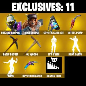 (PC/PSN/XBOX) 215 SKINS π Renegade Raider π Subzero Cryptic π Lina Scorch π Era π Paradigm (Reality-659) π Fade π Kymera π 400 V-Buck PARENTAL CONTROL β Fortnite account listing