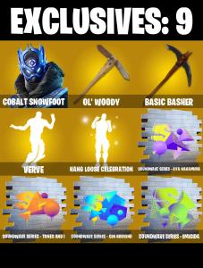 (PC/PSN/XBOX) 208 SKINS ๐ Cobalt Snowfoot ๐ Raz ๐ The Imagined ๐ Zeus ๐ Paradigm (Reality-659) ๐ Renzo the Destroyer ๐ 1800 V-Buck PARENTAL CONTROL โ Fortnite account listing