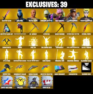 (PC/PSN/XBOX) 216 SKINS 🍒 Sultura 🍒 Black Adam 🍒 Subzero Cryptic 🍒 Vivi Chroma 🍒 Lina Scorch 🍒 Naruto Uzumaki 🍒 Eternal Knight 🍒 Raz 🍒 Torin 🍒 0 V-Buck PARENTAL CONTROL — Fortnite account listing