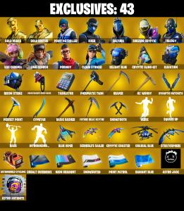 (PC/PSN/XBOX) 202 SKINS π Gold Midas π Gold Brutus π Point Patroller π Fixer π Sultura π Subzero Cryptic π Trilogy π 300 V-Buck PARENTAL CONTROL β Fortnite account listing