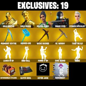 (PC/PSN/XBOX) 257 SKINS 💫 Gold Brutus ⚡️ Gold Midas 💍 Major Glory ⚡️ Snake Eyes 💍 Striker Specialist ⚡️ Raz 💍 Battle Hound | 250 V-Buck | PARENTAL CONTROLS — Fortnite account listing