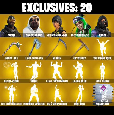 (PC/PSN/XBOX) 272 SKINS π« Renegade Raider β‘οΈ Andre π Shady Doggo β‘οΈ Keri Commander π FNCS Renegade β‘οΈ Renee π The Imagined | 750 V-Buck | PARENTAL CONTROLS β image 1