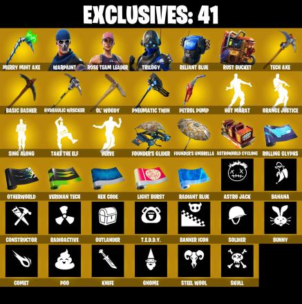 π₯ EXCLUSIVE OFFER π₯(PC/PSN/XBOX) 141 SKINS π« Trilogy β‘οΈ Valeria π Blackheart β‘οΈ Drift π Gear Specialist Maya β‘οΈ Peter Griffin π Fade β‘οΈ Hybrid π Inferno β‘οΈ Carbide | 1700 V-Buck | PARENTAL CONTROLS β image 1
