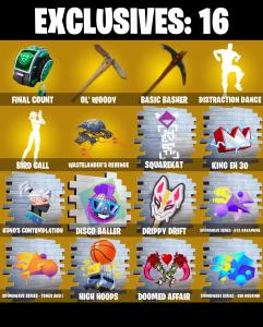 (PC/XBOX) 291 SKINS π« Renegade Raider β‘οΈ The Imagined π The Ageless β‘οΈ Mizuki π Twyn β‘οΈ Omegarok π Snap β‘οΈ Zeus π Son Goku β‘οΈ Nezumi | 100 V-Buck | PARENTAL CONTROLS β Fortnite account listing