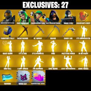 (PC/PSN/XBOX) 336 SKINS ๐ซ Renegade Raider โก๏ธ Master Chief (Matte Black) ๐ FNCS Renegade โก๏ธ Championship Aura | 100 V-Buck | PARENTAL CONTROLS โ Fortnite account listing