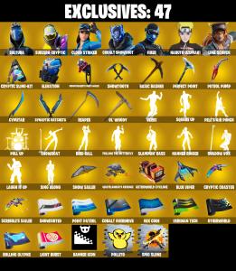 (PC/PSN/XBOX) 245 SKINS 💫 Sultura ⚡️ Subzero Cryptic 💍 Cloud Striker ⚡️ Cobalt Snowfoot 💍 Fixer ⚡️ Naruto Uzumaki 💍 Lina Scorch | 100 V-Buck | PARENTAL CONTROLS — Fortnite account listing