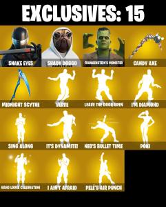 (PC/PSN/XBOX) 265 SKINS ๐ซ Renegade Raider โก๏ธ Aerial Assault Trooper ๐ Master Chief โก๏ธ Snake Eyes ๐ Shady Doggo | 300 V-Buck | PARENTAL CONTROLS โ Fortnite account listing