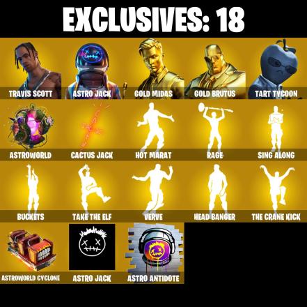 💥 EXCLUSIVE OFFER 💥(PC/PSN/XBOX) 157 SKINS 💫 Travis Scott ⚡️ Astro Jack 💍 Gold Midas ⚡️ Gold Brutus 💍 Tart Tycoon ⚡️ Mizuki 💍 Valeria ⚡️ Snap 💍 The Foundation | 1200 V-Buck | PARENTAL CONTROLS — image 1