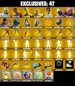 ๐ฅ EXCLUSIVE OFFER ๐ฅ(PC/PSN/XBOX) 280 SKINS ๐ซ Rogue Spider Knight โก๏ธ Travis Scott ๐ Gold Midas โก๏ธ Gold Brutus ๐ Pitch Patroller โก๏ธ Subzero Cryptic ๐ Vivi Chroma | 2750 V-Buck | PARENTAL CONTROLS โ Fortnite account listing