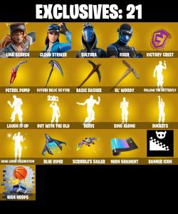 (PC/PSN/XBOX) 143 SKINS ๐ซ Lina Scorch โก๏ธ Cloud Striker ๐ Sultura โก๏ธ Fixer ๐ Zeus โก๏ธ Snap ๐ Ronin โก๏ธ Joltara ๐ Fade โก๏ธ Era ๐ Kymera | 850 V-Buck | PARENTAL CONTROLS โ Fortnite account listing