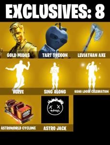 (PC/PSN/XBOX) 165 SKINS ๐ซ Gold Midas โก๏ธ Tart Tycoon ๐ Optimus Prime โก๏ธ Fusion ๐ Snap โก๏ธ Frostbite ๐ Eternal Knight | 400 V-Buck | PARENTAL CONTROLS โ Fortnite account listing