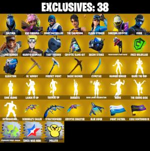 (PC/PSN/XBOX) 251 SKINS ๐ซ Renegade Raider โก๏ธ Sultura ๐ Vivi Chroma โก๏ธ Point Patroller ๐ The Champion โก๏ธ Cloud Striker | 2300 V-Buck | PARENTAL CONTROLS โ Fortnite account listing