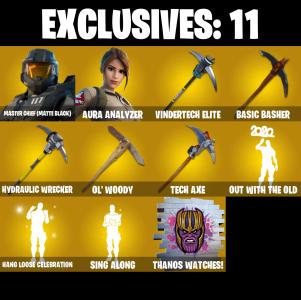(PC/PSN/XBOX) 182 SKINS 🎰 Master Chief (Matte Black) 🎰 Aura Analyzer 🎰 Era 🎰 Spectra Knight 🎰 Joey 🎰 Raz 🎰 Spire Assassin 🎰 100 V-Buck PARENTAL CONTROL — Fortnite account listing