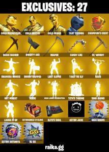 (PC/PSN/XBOX) 6900 VB) 281 SKINS 🎰 Gold Meowscles 🎰 Gold Brutus 🎰 Gold Midas 🎰 Tart Tycoon 🎰 Era 🎰 Sentinel 🎰 Catalyst 🎰 Ark 🎰 Blackheart 🎰 PARENTAL CONTROL — Fortnite account listing