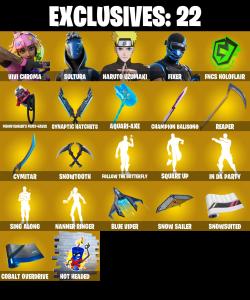 (PC/PSN/XBOX) 219 SKINS 💫 Vivi Chroma ⚡️ Sultura 💍 Naruto Uzumaki ⚡️ Fixer 💍 Zeus ⚡️ Snap 💍 Twyn ⚡️ Son Goku 💍 Ronin ⚡️ Malik 💍 Kymera | 0 V-Buck | PARENTAL CONTROLS — Fortnite account listing