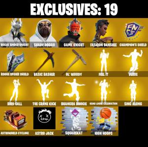 (PC/PSN/XBOX) 230 SKINS ๐ซ Rogue Spider Knight โก๏ธ Renegade Raider ๐ Aerial Assault Trooper โก๏ธ Shady Doggo ๐ Game Knight | 350 V-Buck | PARENTAL CONTROLS โ Fortnite account listing
