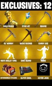 (PC/PSN/XBOX) 287 SKINS ๐ซ Renegade Raider โก๏ธ Gold Midas ๐ Era โก๏ธ Joey ๐ Galaxy Scout โก๏ธ Vegeta ๐ Predator โก๏ธ The Imagined | 300 V-Buck | PARENTAL CONTROLS โ Fortnite account listing
