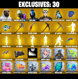 (PC/XBOX) 900 VB) 316 SKINS 🔥 Renegade Raider 🔥 Master Chief 🔥 Shady Doggo 🔥 Subzero Cryptic 🔥 Sultura 🔥 Naruto Uzumaki 🔥 Spectra Knight | PARENTAL CONTROLS — Fortnite account listing