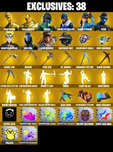 (PC/PSN/XBOX) 289 SKINS 💫 Gold Midas ⚡️ Gold Brutus 💍 Reflex ⚡️ Point Patroller 💍 Cloud Striker ⚡️ Fixer 💍 Naruto Uzumaki | 500 V-Buck | PARENTAL CONTROLS — Fortnite account listing
