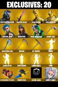 (PC/PSN/XBOX) 302 SKINS 💫 Renegade Raider ⚡️ Huntmaster Saber 💍 Gold Midas ⚡️ Gold Brutus 💍 Arcane Jinx ⚡️ Hangtime | 1250 V-Buck | PARENTAL CONTROLS — Fortnite account listing