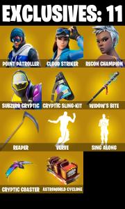 (PC/PSN/XBOX) 164 SKINS 💫 Renegade Raider ⚡️ Point Patroller 💍 Cloud Striker ⚡️ Recon Champion 💍 Subzero Cryptic ⚡️ Optimus Prime | 350 V-Buck | PARENTAL CONTROLS — Fortnite account listing