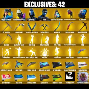 (PC/PSN/XBOX) 299 SKINS ๐ซ Renegade Raider โก๏ธ Aerial Assault Trooper ๐ Cloud Striker โก๏ธ Subzero Cryptic ๐ Sultura โก๏ธ Fixer | 0 V-Buck | PARENTAL CONTROLS โ Fortnite account listing