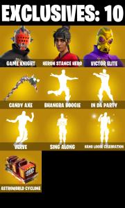 (PC/PSN/XBOX) 179 SKINS 💫 Game Knight ⚡️ Heron Stance Hero 💍 Victor Elite ⚡️ Snap 💍 Eternal Knight ⚡️ Gear Specialist Maya | 300 V-Buck | PARENTAL CONTROLS — Fortnite account listing