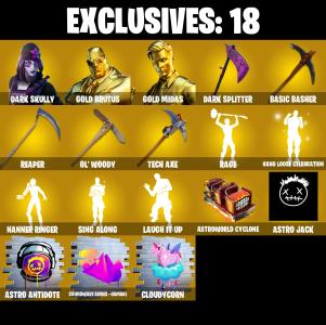 (PC/PSN/XBOX) 150 VB) 256 SKINS ๐ฐ Renegade Raider ๐ฐ Dark Skully ๐ฐ Gold Brutus ๐ฐ Gold Midas ๐ฐ Era ๐ฐ Zeus ๐ฐ Spectra Knight ๐ฐ Midas Rex ๐ฐ Joey ๐ฐ PARENTAL CONTROL โ Fortnite account listing
