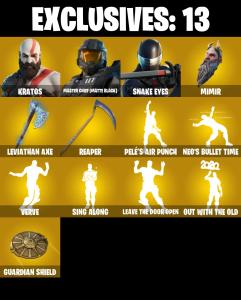 (PC/PSN/XBOX) 212 SKINS 💫 Kratos ⚡️ Master Chief (Matte Black) 💍 Snake Eyes ⚡️ Oro 💍 Galaxy Scout ⚡️ Wild Card 💍 Kymera | 2000 V-Buck | PARENTAL CONTROLS — Fortnite account listing