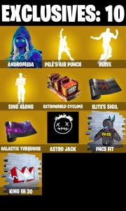 (PC/PSN) 700 VB) 178 SKINS ๐ฅ Andromeda ๐ฅ The Foundation ๐ฅ Predator ๐ฅ Hades ๐ฅ Kymera ๐ฅ Son Goku ๐ฅ Snap ๐ฅ Zeus ๐ฅ Renzo the Destroyer ๐ฅ Fade ๐ฅ Midas PARENTAL CONTROLS โ Fortnite account listing