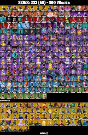 (PC/XBOX) 400 VB) 233 SKINS 🔥 Renegade Raider 🔥 Aerial Assault Trooper 🔥 Subzero Cryptic 🔥 Cloud Striker 🔥 Vivi Chroma 🔥 Shady Doggo  PARENTAL CONTROLS — image 2